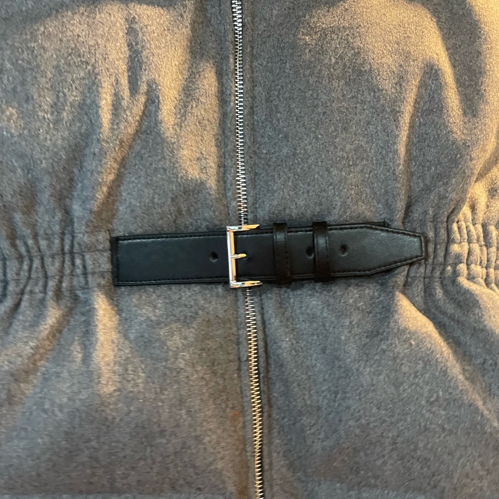 Prada Charcoal Grey Quilted Sleeveless Puffer Vest with Belt - Picture 2 of 11